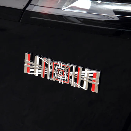 Model S PLAID Emblem Badge 3D Design, Metal Aufkleber
