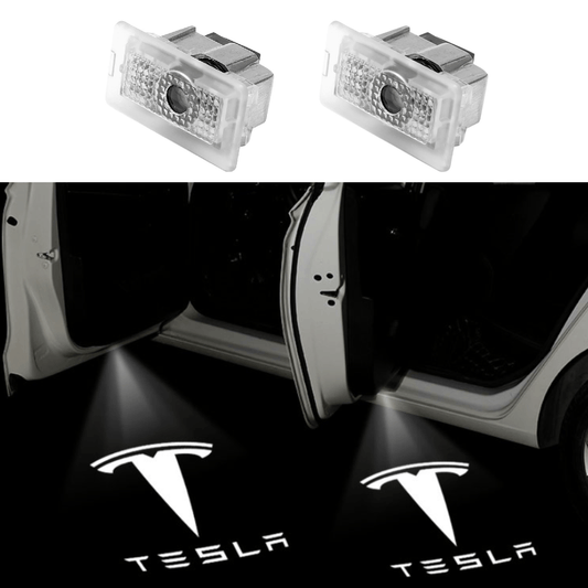 Willkommenslicht Tesla Logo Led Projektor - Set mit 2 Stück - My Tesla Tuning