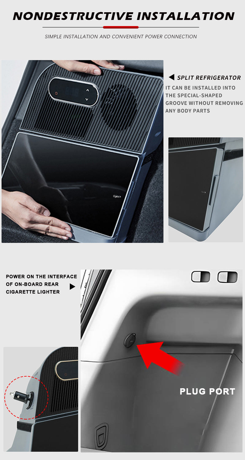 Einbau-Kühlschrank fürs Model Y - Praktische Kühlung unterwegs im