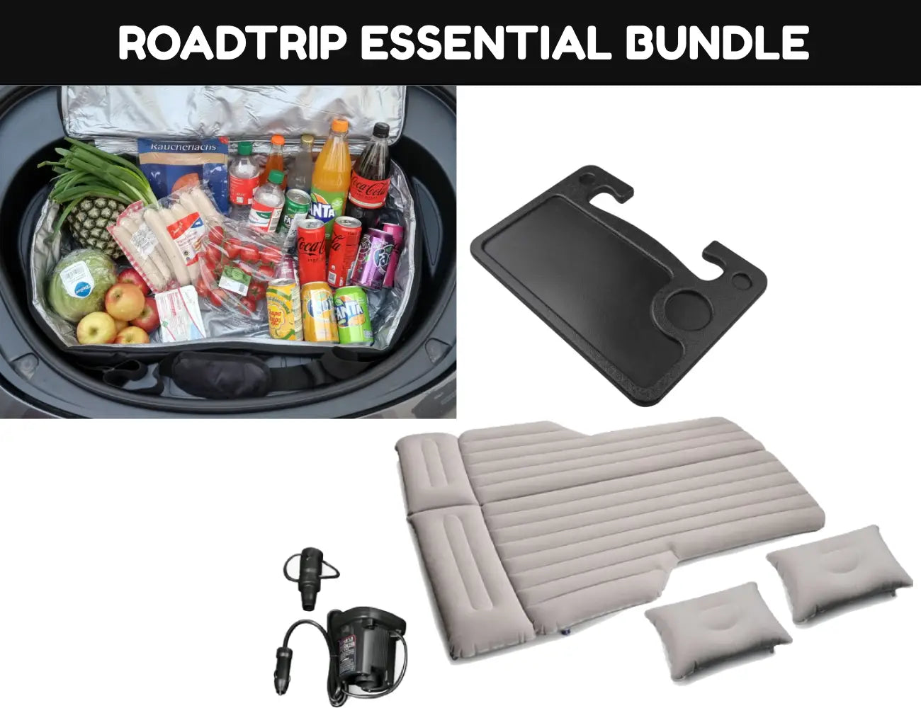 Roadtrip Essential Bundle – Camping &amp; Komfort für deinen Tesla