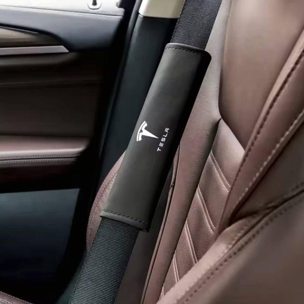 Tesla Gurtpolster aus Samt-Stoff 2er Set