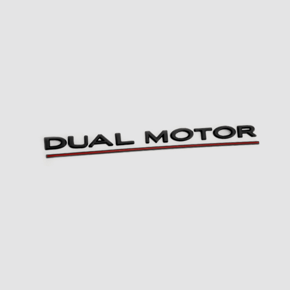 Dual-Motor-Logo Mattschwarz - ein einzigartiger Look