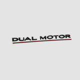 Dual Motor Logo für Tesla – Mattschwarz, Selbstklebend