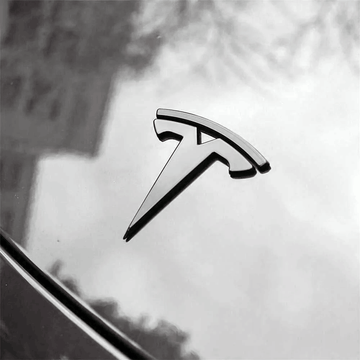Tesla Logo Emblem Mattschwarz für Motorhaube – My Tesla Tuning