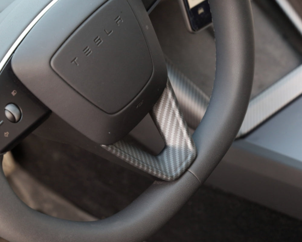 Lenkradabdeckung Matt-Carbon für Tesla M3 Highland / MY Juniper, weitere Perspektive