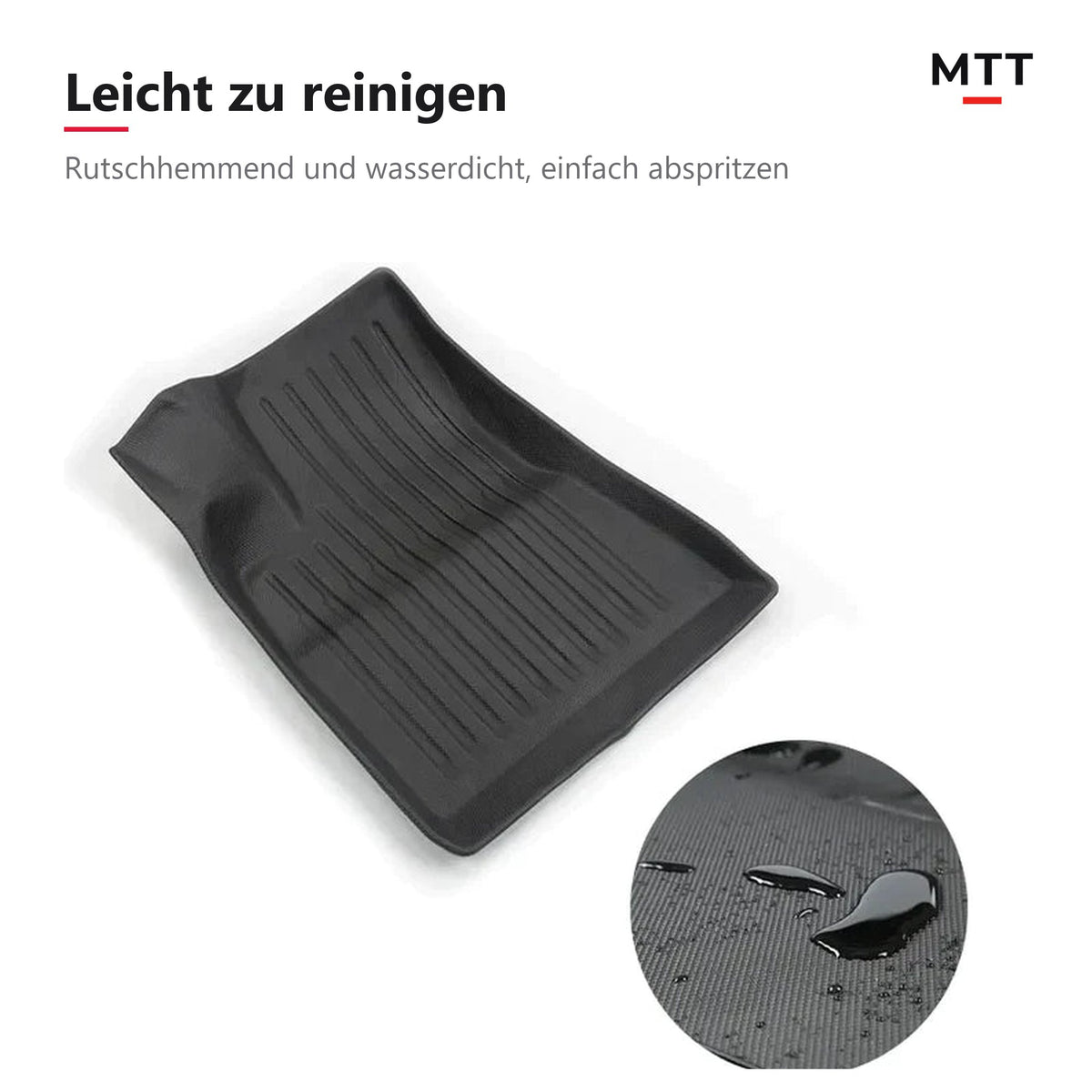 Allwettermatte für Tesla Model Y, leicht zu reinigen, Wasser perlt ab
