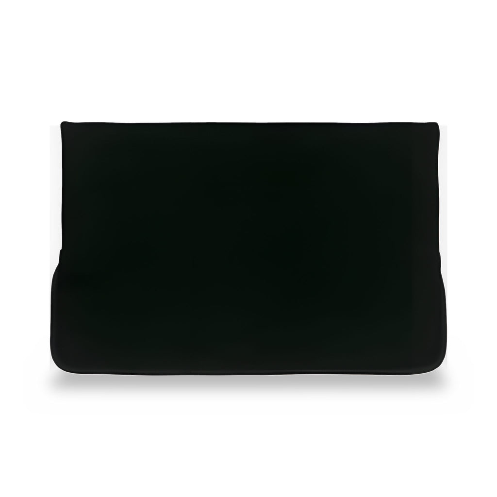 Display-Abdeckung für Tesla Model 3/Y aus Kunstleder, schwarz, freigestellt auf Weiß