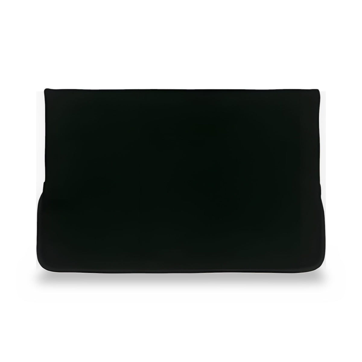 Display-Abdeckung für Tesla Model 3/Y aus Kunstleder, schwarz, freigestellt auf Weiß