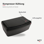 Einbau-Kühlschrank für Tesla Model 3, Kompressor-Kühlung mit Bedienfeld im Deckel und Lüftungsgitter