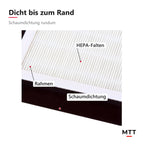 HEPA Luftfilter für Tesla Model 3 und Model Y, Rahmen und Schaumdichtung rundum