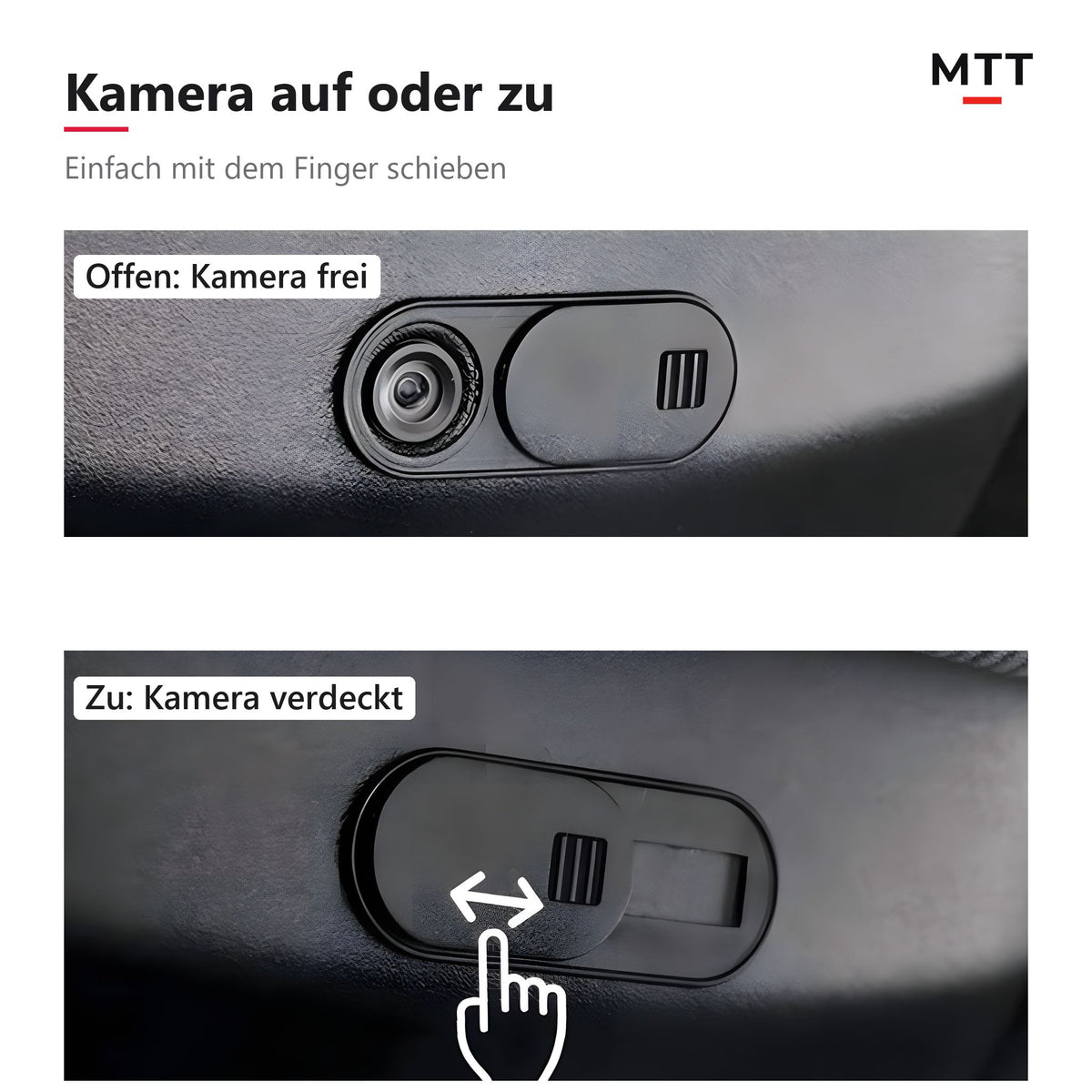Innenraum Kameraabdeckung für Tesla, Schieber offen und geschlossen