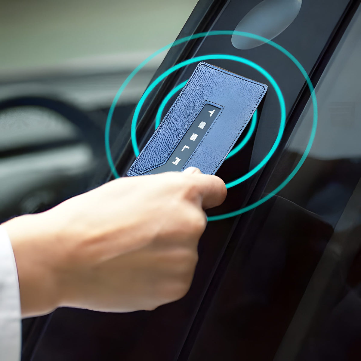 Kartenetui für Tesla Schlüsselkarte, Entsperren an der B-Säule