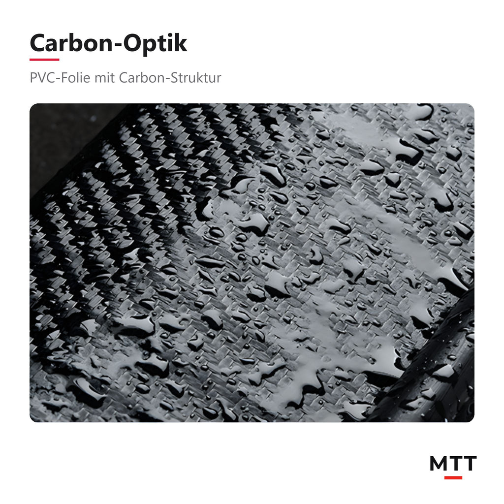 Ladekanten-Schutz in Carbon-Optik – Oberfläche der PVC-Folie mit Carbon-Struktur, Lieferantenfoto