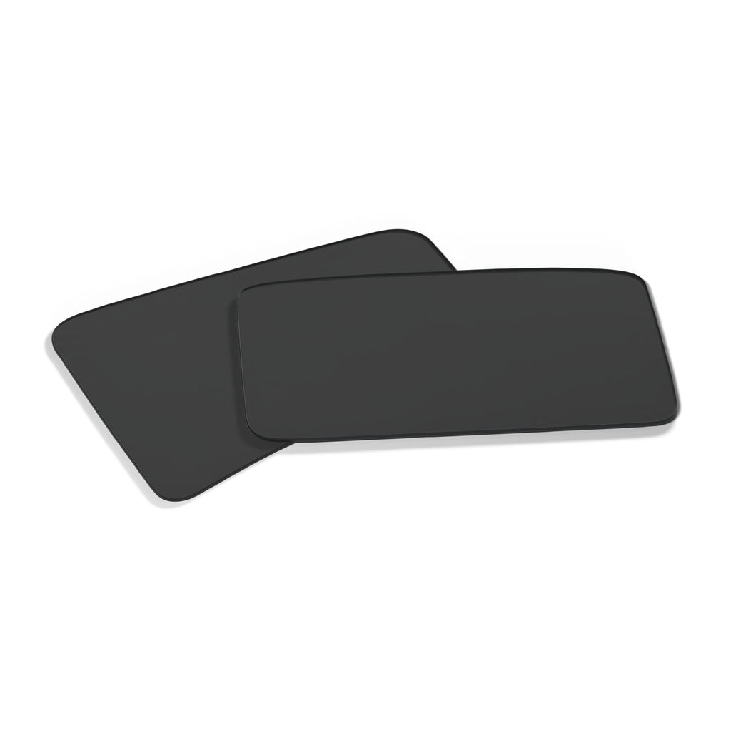 Sonnenschutz Glasdach Model Y Juniper Schwarz – beide Teile übereinander, 3D-Darstellung