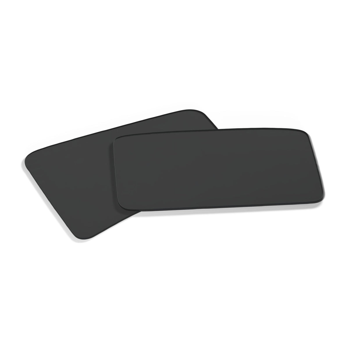 Sonnenschutz Glasdach Model Y Juniper Schwarz – beide Teile übereinander, 3D-Darstellung