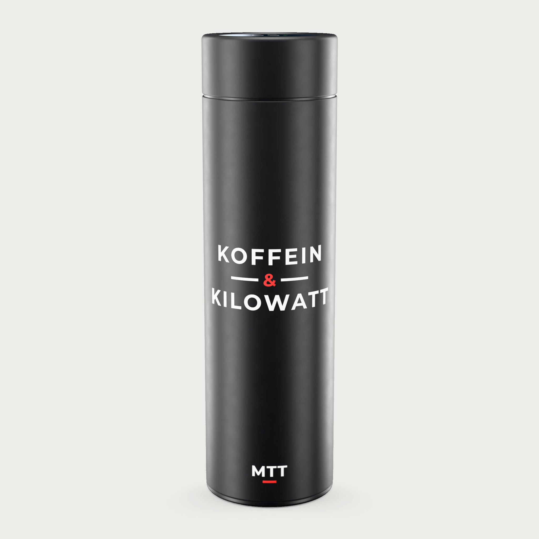 Motiv 04 · Koffein & Kilowatt (Flasche in Schwarz)