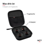 Wagenheber-Adapter-Set für Tesla – Lieferumfang: 4 Adapter und Tragetasche
