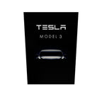 Tesla Model 3 Metalposter 3D-Modell aus gebürstetem Aluminium, 4K-Druck