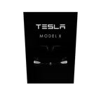 Tesla Model X Metalposter 3D-Modell aus gebürstetem Aluminium, 4K-Druck