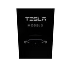 Tesla Model S Metalposter 3D-Modell aus gebürstetem Aluminium, 4K-Druck