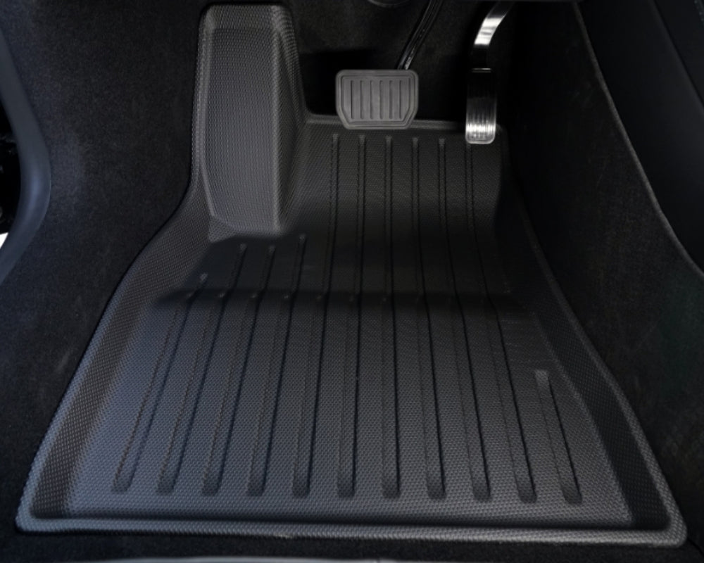 Allwetter-Fußmatten für Tesla Model 3 Highland, hochwandiges Profil von vorne