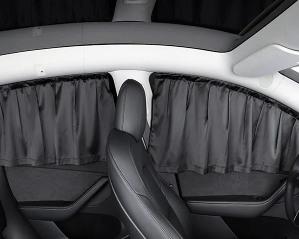 Vorhangset für Tesla Model 3/Y – Sichtschutz, Alle 4 Scheiben