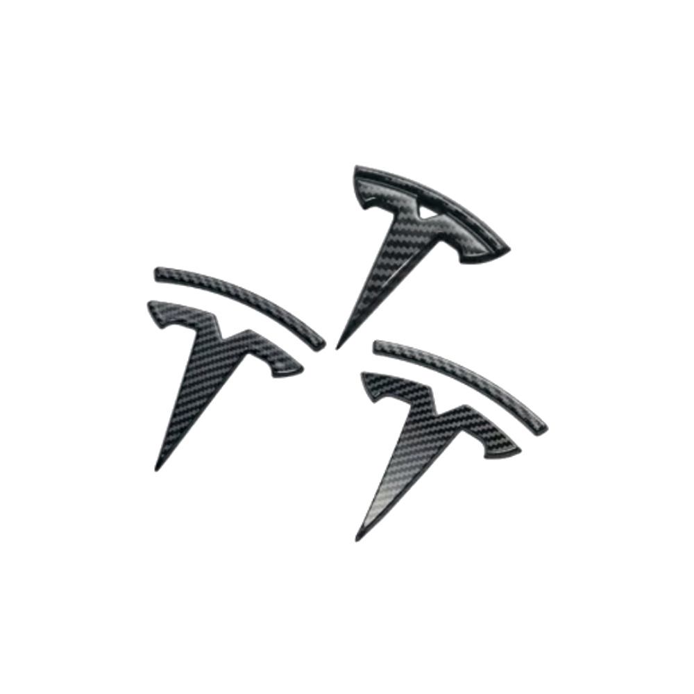 3 Stück Model Y/3 Logo Emblem Aufkleber, für Lenkrad, vorderer und