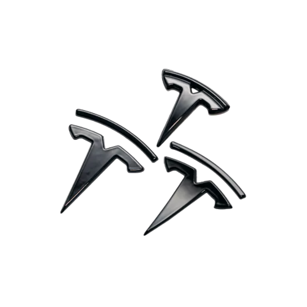 Tesla Model 3 T-Logo Diamant Aufkleber 3er-Set – E-Mobility Shop