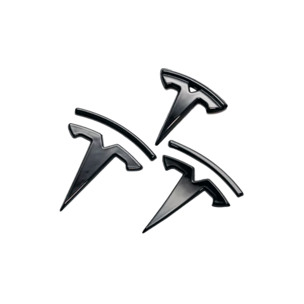 Logo Emblem 3er Set für Tesla Model 3/Y, im Tesla eingebaut