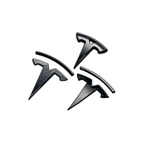 Logo Emblem 3er Set für Tesla Model 3/Y, im Tesla eingebaut