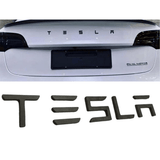 Tesla 3D Buchstaben Schriftzug – Aluminium/PVC, Aufkleben