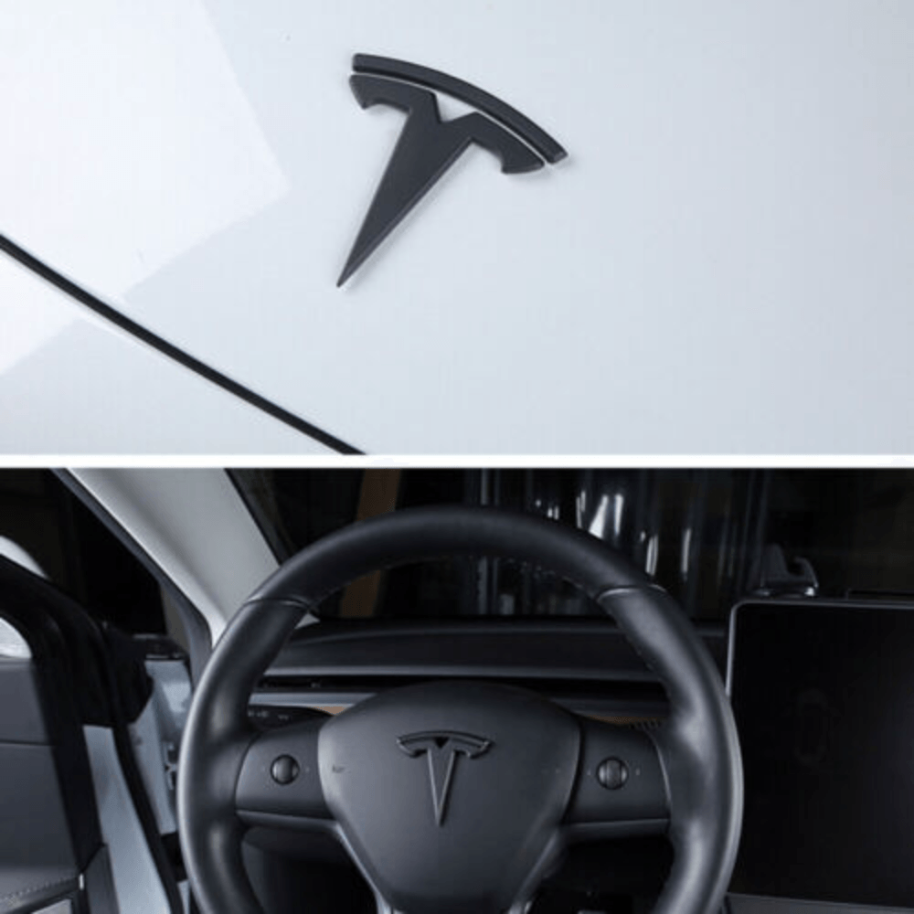 3 Stück Model Y/3 Logo Emblem Aufkleber, für Lenkrad, vorderer und hin – My  Tesla Tuning